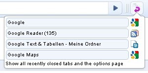 Recently Closed Tabs