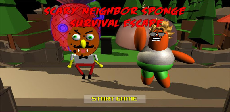 Scary Clown Neighbor Sponge Escape