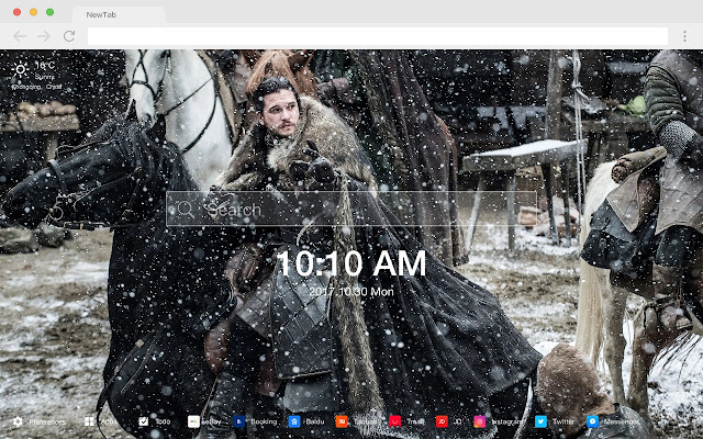 Jon Snow TV HD wallpaper new tab theme