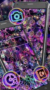 Colorful Neon Fractal Theme - náhled