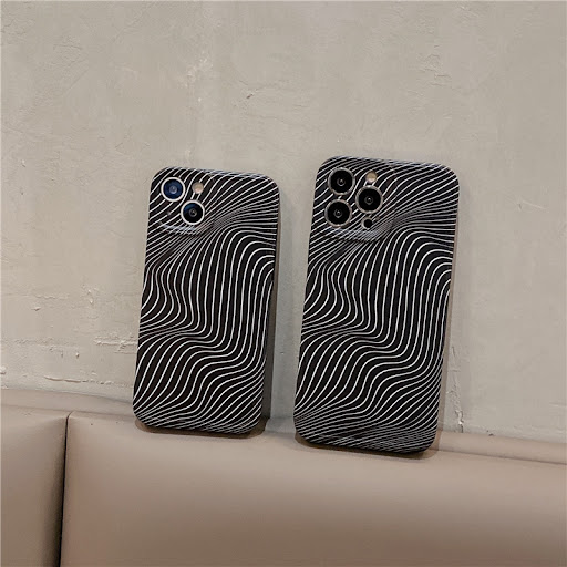 Title 1, Abstract Line Print Mobile Phone Soft Case. Sty...