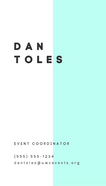 Toles Coordinator Back - Business Card template