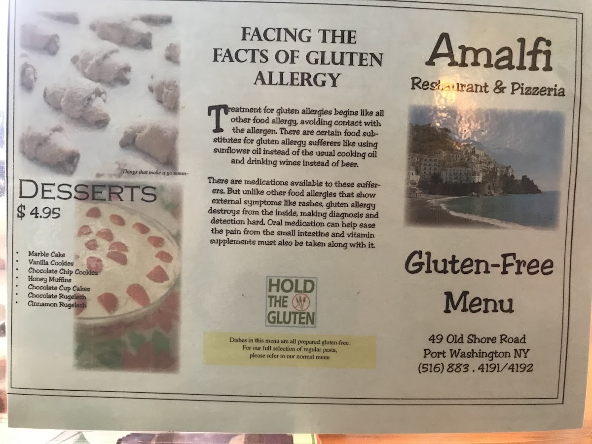 Full gluten free menu, wait staff was very knowledgeable and confirmed all gluten free foods are fried in a separate fryer from all regular foods.