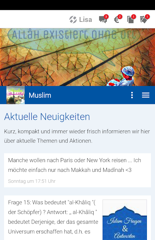 Android application Muslim Alhamdulillah screenshort