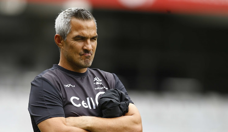 Sharks director of rugby Neil Powell during their United Rugby Championship match against Cardiff Rugby at Kings Park on November 27 2022.