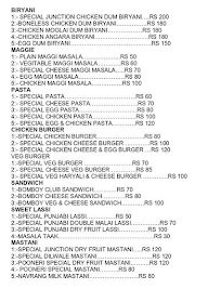 All In One Food Junction menu 1