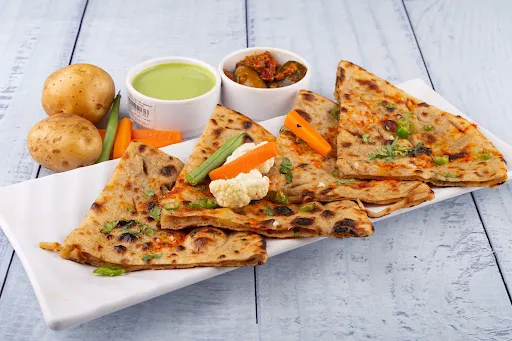 Green Matar Stuffed Paratha