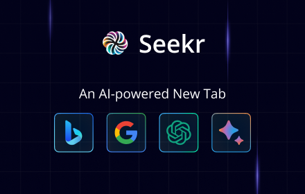 Seekr: AI-powered New Tab with Bard & ChatGPT small promo image