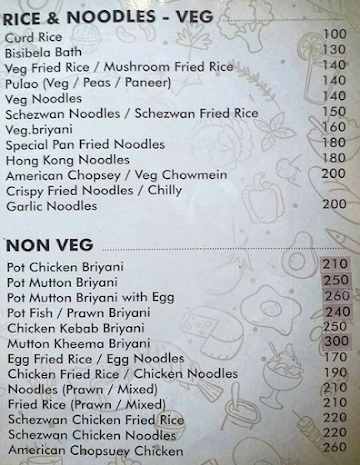 Erode Bhavani Mess menu 