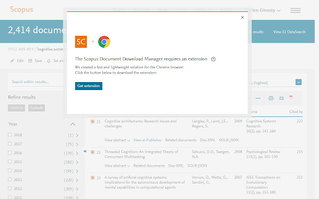 Scopus Document Download Manager chrome extension