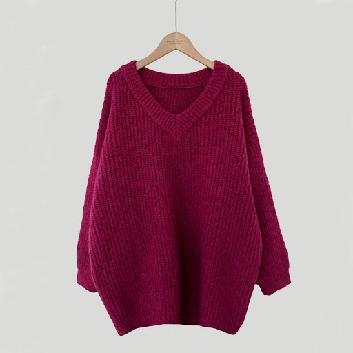 Title 5, Loose Large Long-sleeved Knitted Top For Women