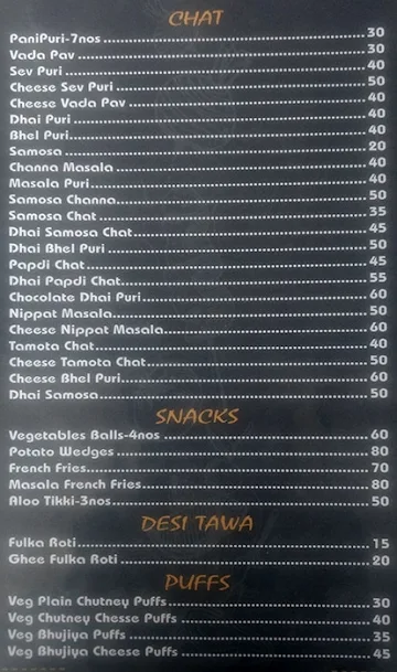 Udhaya Desi Tadka menu 
