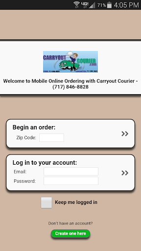 Carryout Courier-Food Delivery