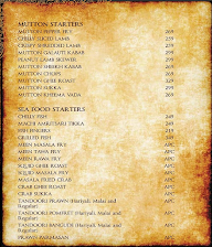 Mysore Socials menu 2