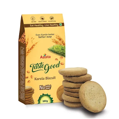 Azista Taste Good Karela Biscuit | No Added Sugar High Fiber - 100 gm