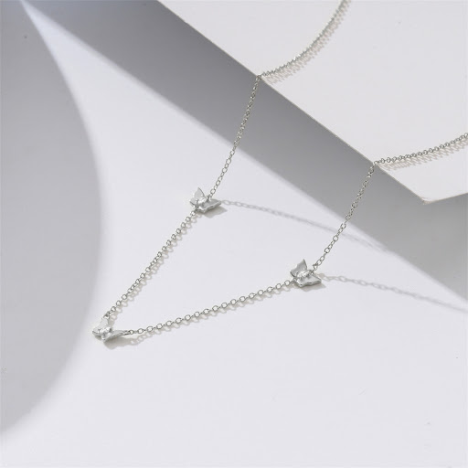 Title 9, 925 Sterling Silver Diamond Tassel Butterfly Cl...
