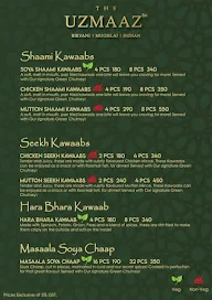 The Uzmaaz menu 2