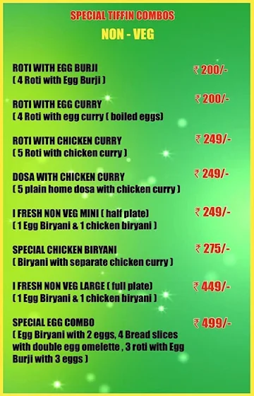 I Fresh menu
