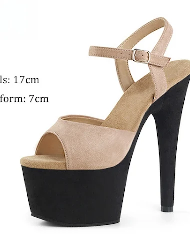 Sandalias de tacón alto de ante de - 1
