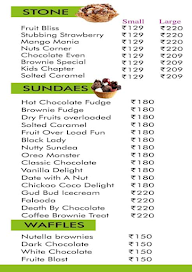 Thanco's Natural Ice Cream menu 1