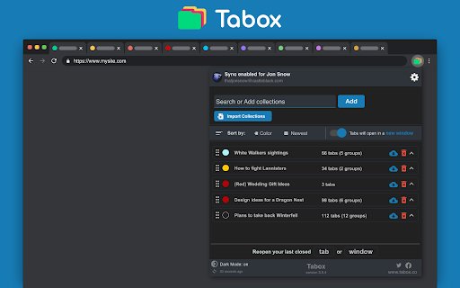 Tabox - Save and Share Tab Groups