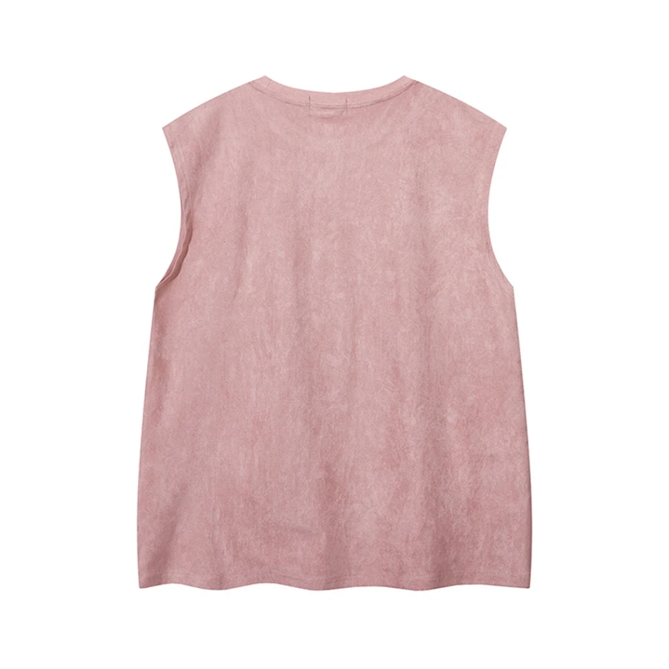 Regata masculina com estampa de desenho animado de gatinho pintado, camiseta sem mangas ideal para o verão, conforto e estilo casual.