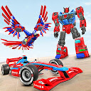 Herunterladen Eagle Robot Car Game – Formula Car Robot  Installieren Sie Neueste APK Downloader