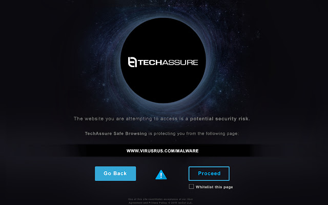TechAssure Safe Browsing chrome extension