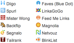 Social bookmarking buttons