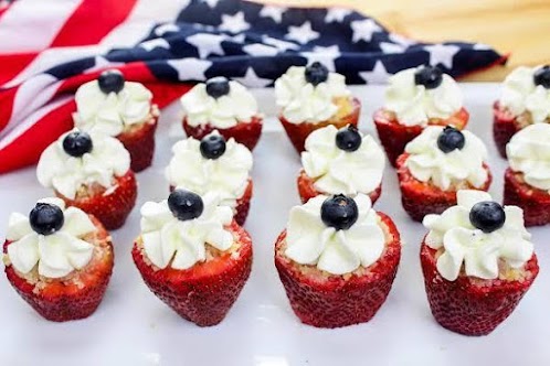 Strawberry Shortcake Red, White & Blue Bites