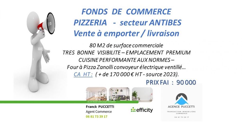 Vente locaux professionnels 2 pièces 75 m² à Antibes (06600), 90 000 €