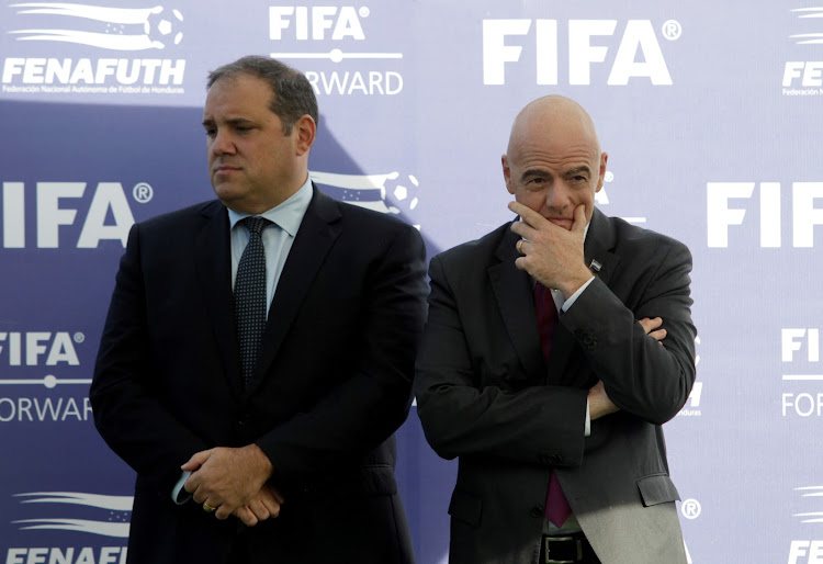 Concacaf president Victor Montagliani and Fifa President Gianni Infantino