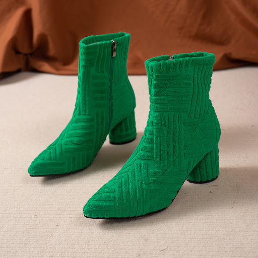 Title 3, Womens Pointed Toe Zip High Heel Boots Fashion...