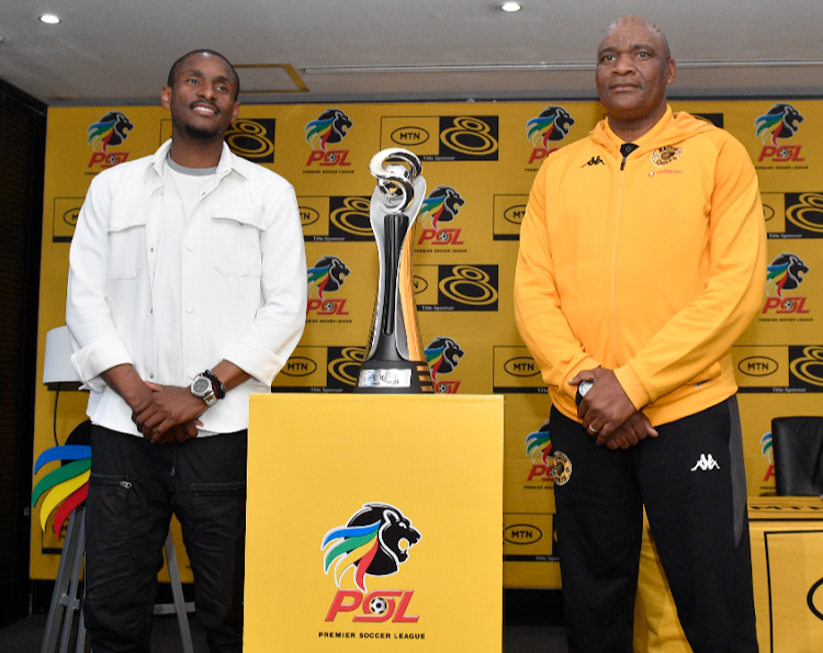 Rhulani Rulani Mokwena head coach of Mamelodi Sundowns and Molefi Ntseki head coach of Kaizer Chiefs during the 2023 MTN8 - Semi Final - 1st Leg - Kaizer Chiefs Press Conference on the 31 August 2023 at PSL Offices.