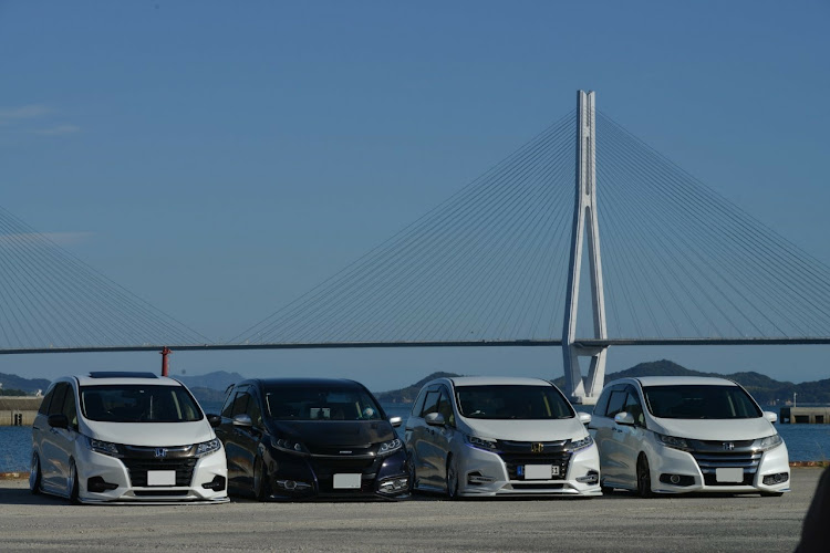 オデッセイのしまなみオフ・中四国もあついぜ・中四国は低車高地域らしい・楽しい１日はあっという間に関するカスタム事例の投稿画像8枚目