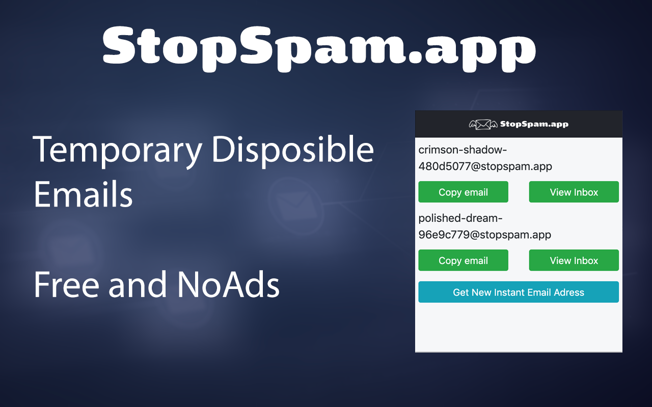 StopSpam.app - Temporary Email without ads Preview image 0