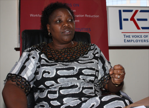 NOT READY: Federation of Kenya Employers Executive Director Jacqueline Mugo in her office.