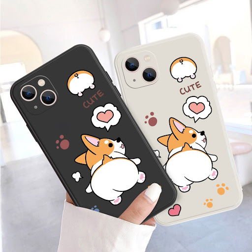 Title 5, Corgi Cartoon Silicone Soft Cover Phone Case. P...