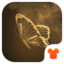 Glitter Golden - Butterfly Theme for Andr 1.0.0 APK Скачать