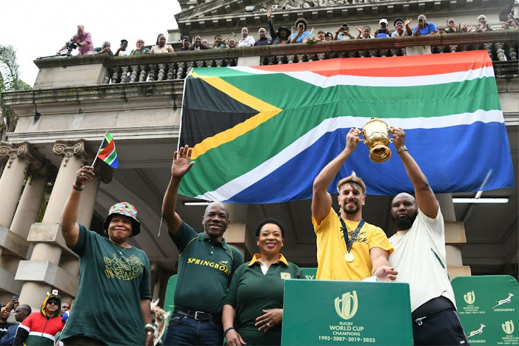 Critics say KwaZulu-Natal premier Nomusa Dube-Ncube was sidelined by ANC provincial chair Siboniso Duma, who lifted the RWC trophy with Springbok Eben Etzebeth.