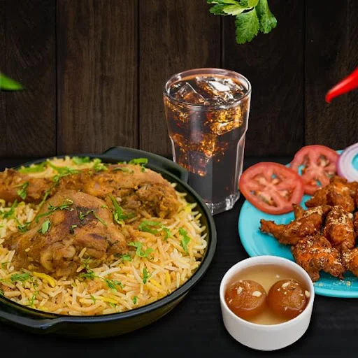 Hyderabadi Chicken Dum Biryani Dessert Combo