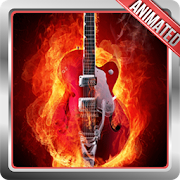 Fiery Guitar Live Wallpaper  Icon