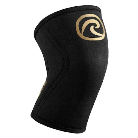 Rehband RX Knee Sleeve 5mm, Black/Gold - XL