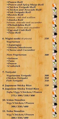 The Sushi Oke menu 1