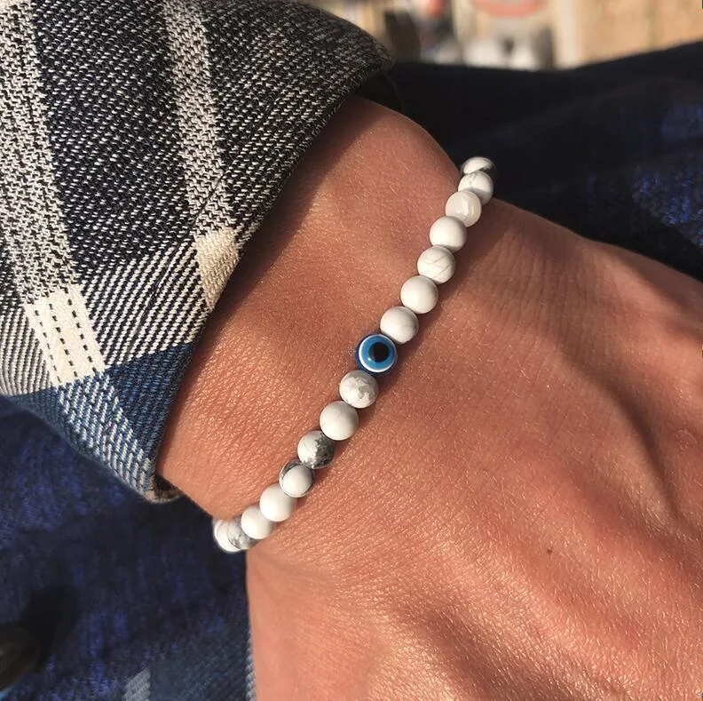Bracelet en perles de pierre naturelle d'obsidienne, pour la protection et l'équilibre, un cadeau parfait.