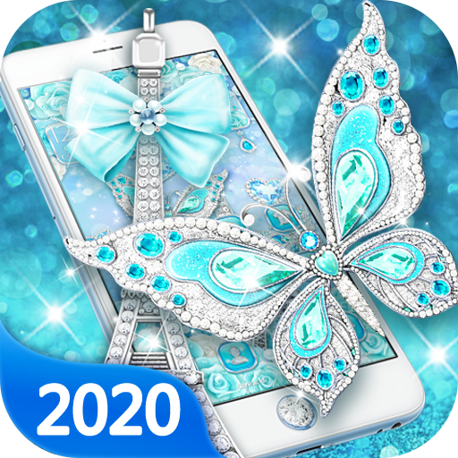 Turquoise Diamond Butterfly Theme