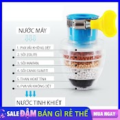 Đầu Lọc Nước Trực Tiếp Tại Vòi Gồm 6 Tầng Lọc - Vòi Lọc Nước Mini 6 Tầng Có Co Tăng Giảm Gắn Được Mọi Loại Vòi