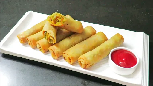Full Plate Spring Roll [2 Pieces] With Full Plate Mix Veg Steamed Momos [8 Pieces] And Full Plate Chinese Pakoda Sticks [Big, 2 Pieces]