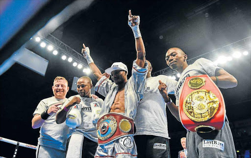 STING LIKE A BEE: Zolani Tete made history after knocking out Siboniso Gonya in the quickest world title fight Picture: SUPPLIED