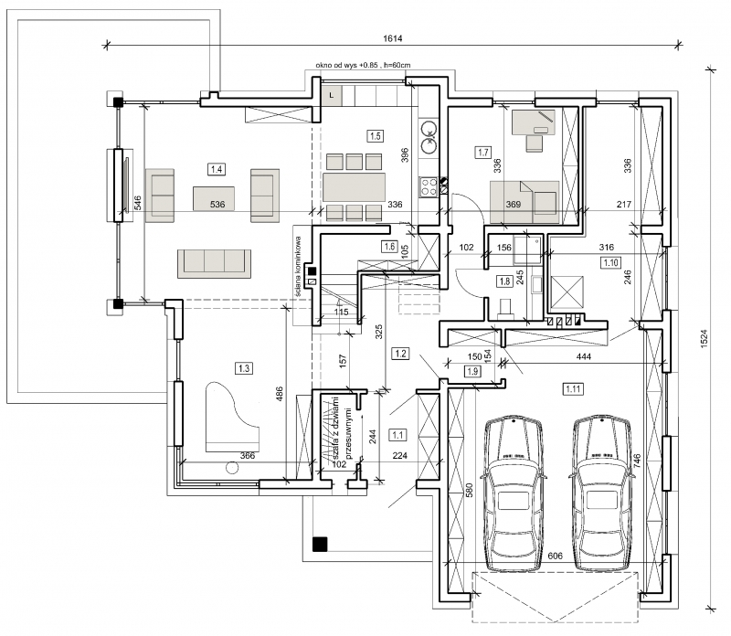 Zdjęcie rzutu Rzut parteru projektu domu